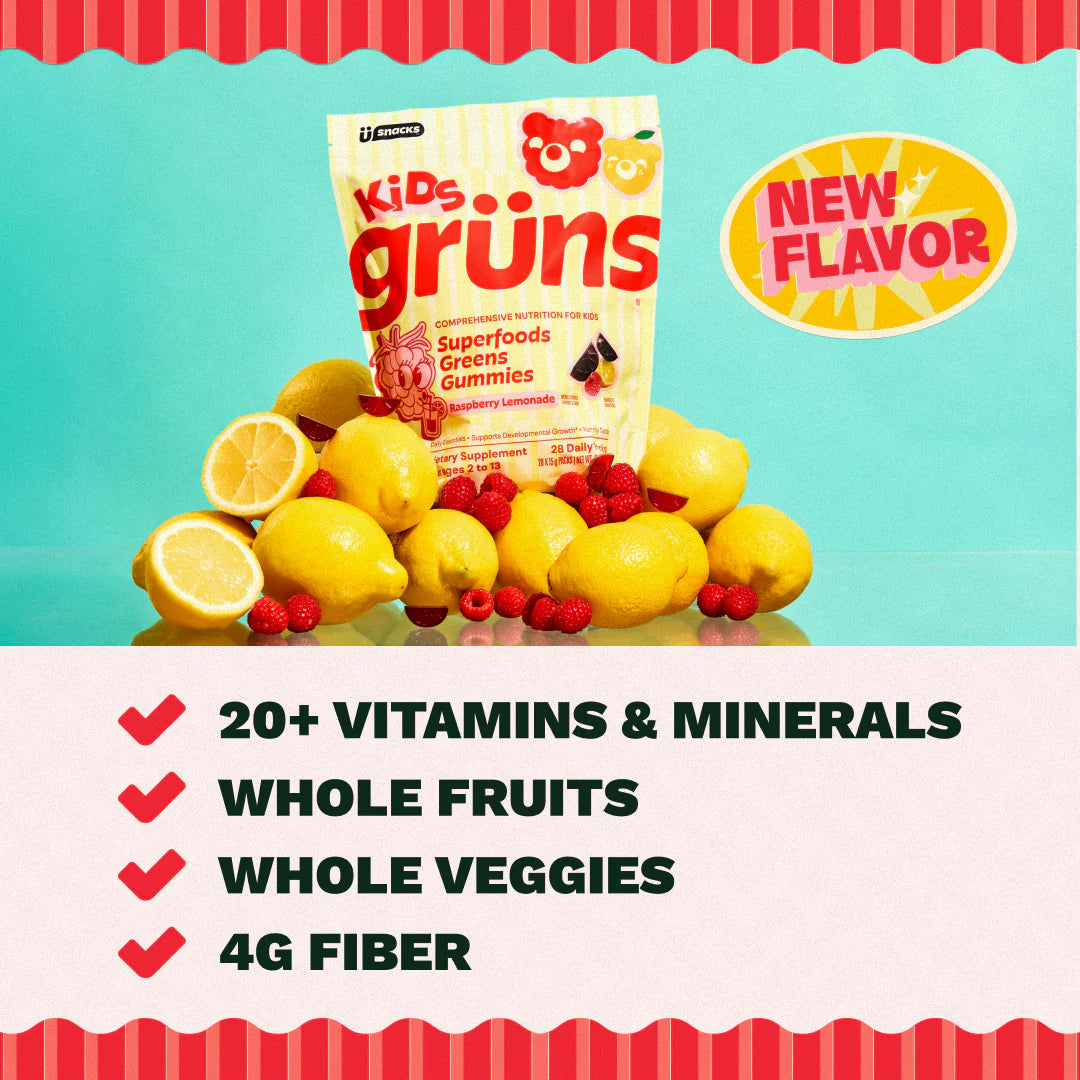 Grüns Kids Raspberry Lemonade - Everyday Superfood Essential