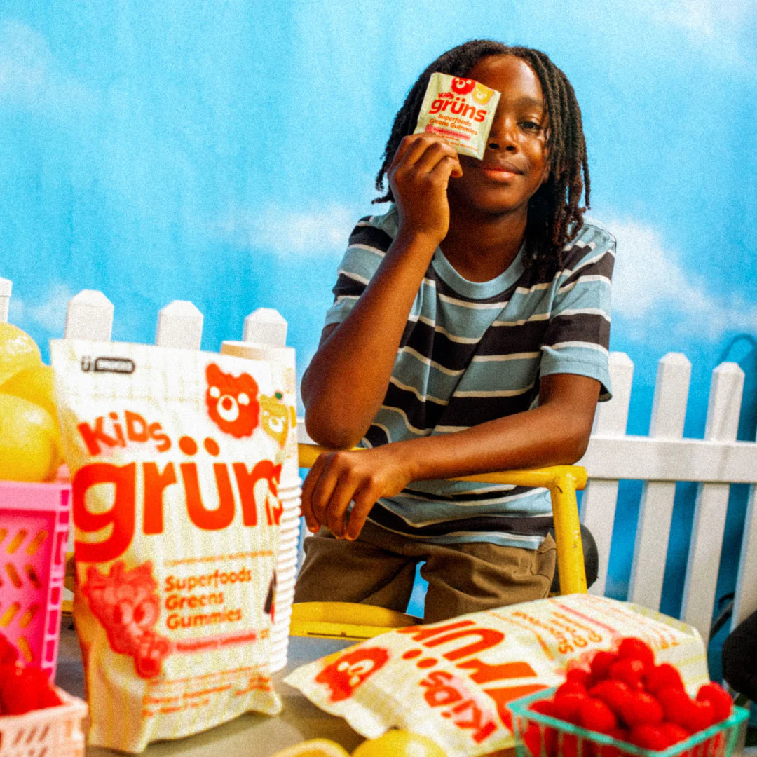 Grüns Kids Raspberry Lemonade - Everyday Superfood Essential